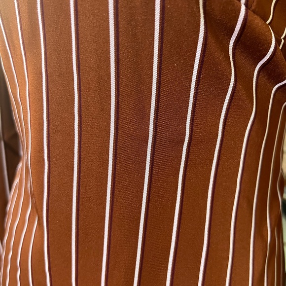 Privacy Please Curtis Mini Dress in Tan Stripe - Picture 5 of 15